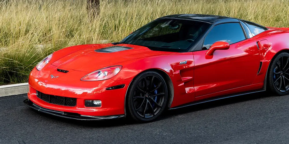 Red C6 Corvette ZR1