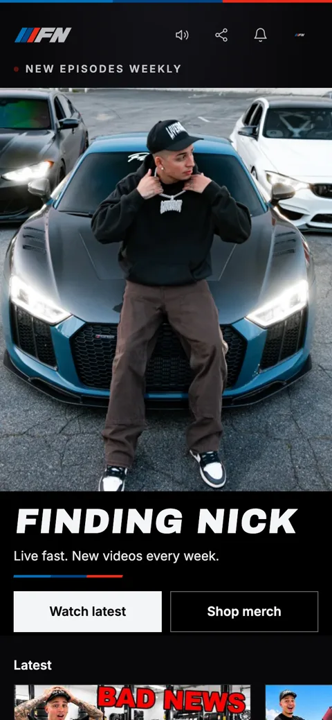 Finding Nick's page